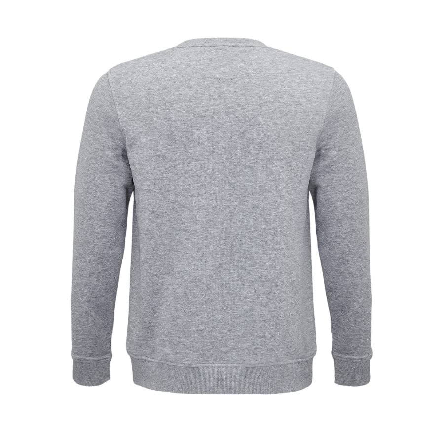 Толстовка свитшот унисекс COMET 280 из органического хлопка, серый меланж-4