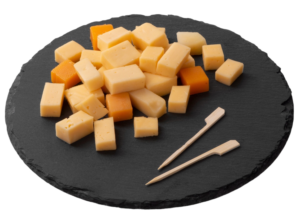 Круглая доска Moon для закусок, сланцевая 25 см-0