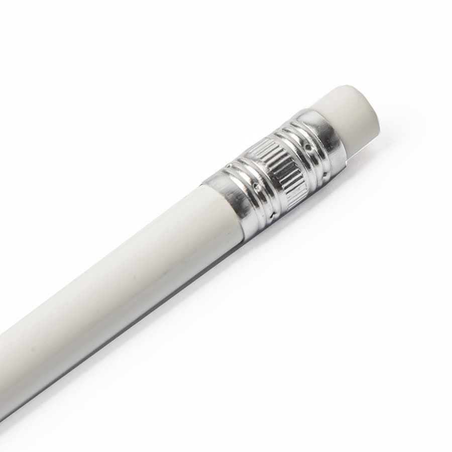 Карандаш чернографитный круглый MIZORI, пластиковый, белый-2