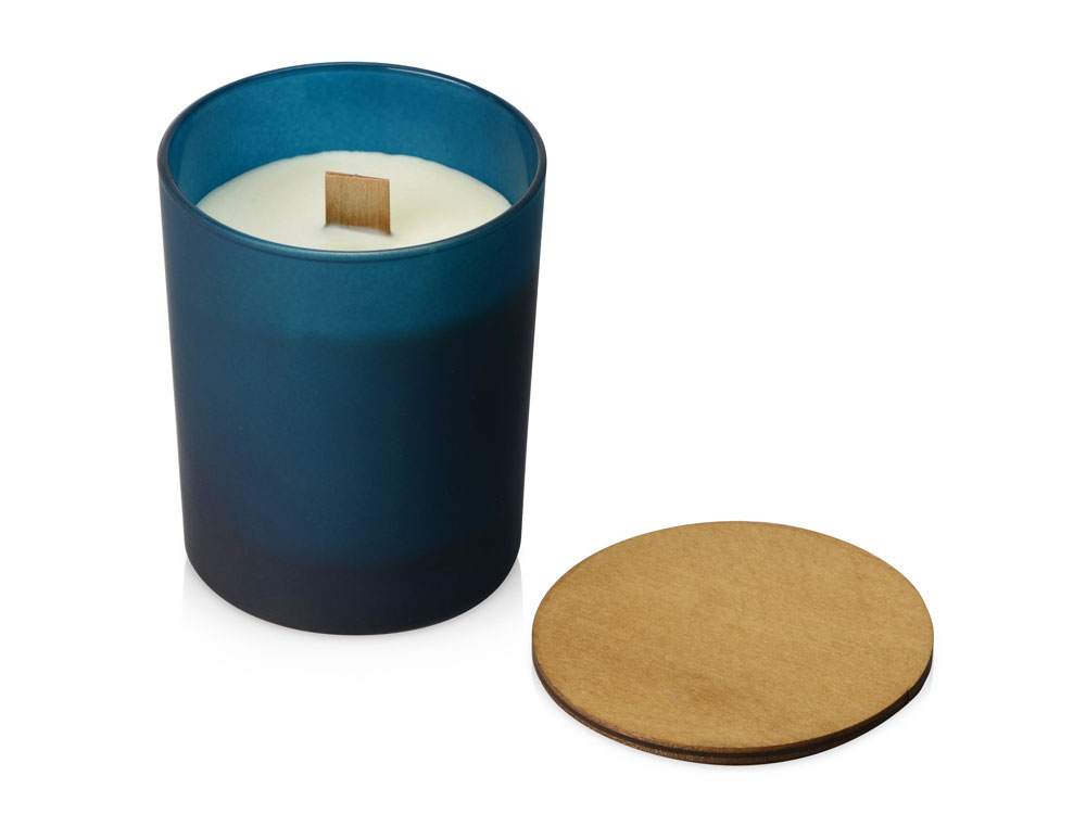 Свеча соевая ароматическая в стекле Niort, синяя-1
