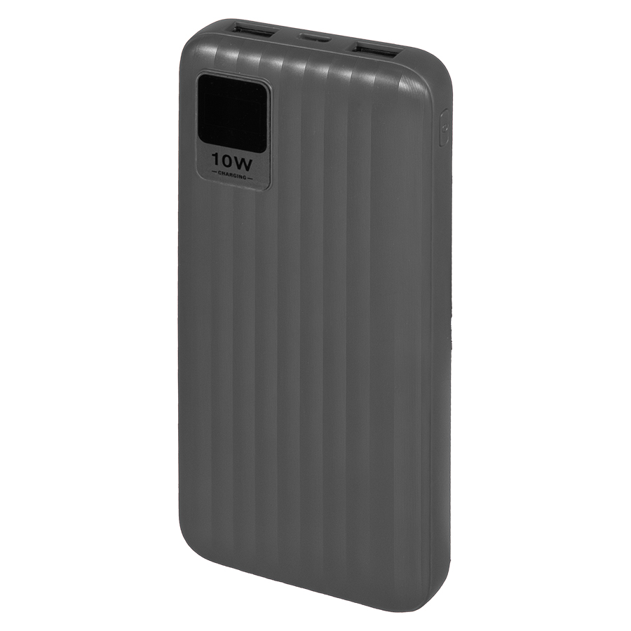 Универсальный аккумулятор Wave 10 (10000 мАч), серый, 14,9х6.7х1,6 см, серый-0