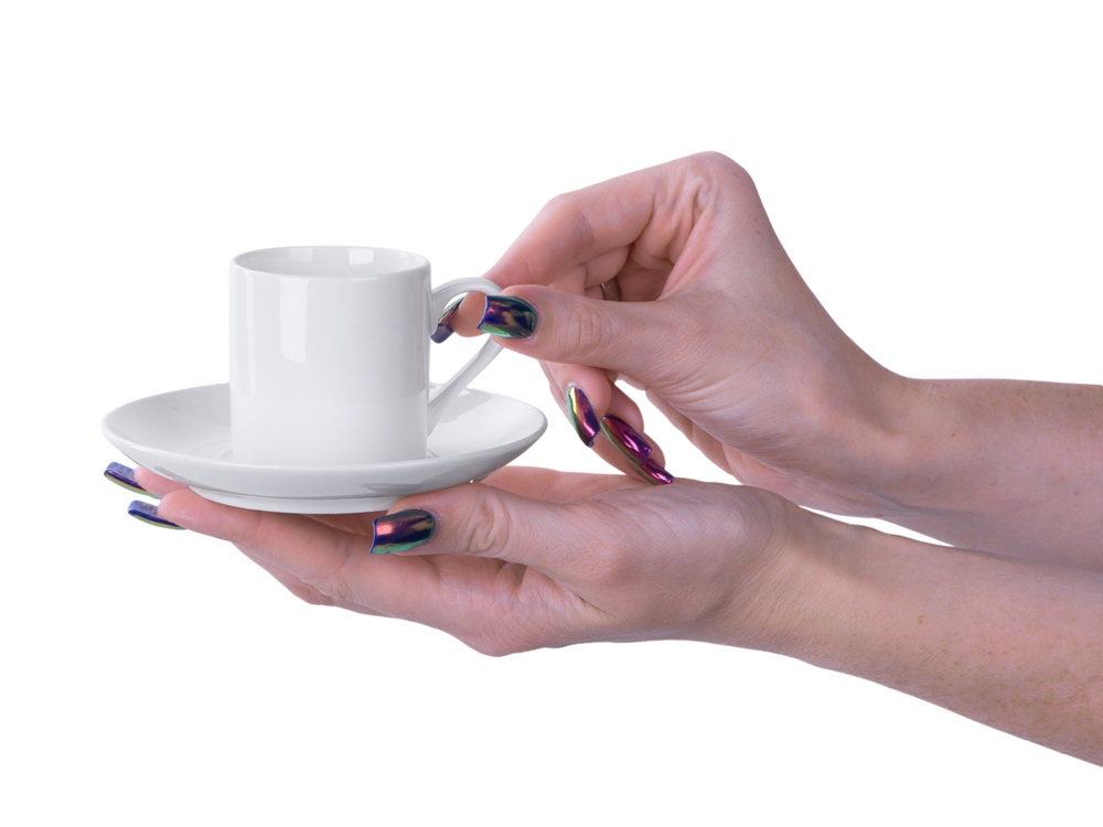 Кофейная пара прямой формы Espresso, 100мл, белый-4