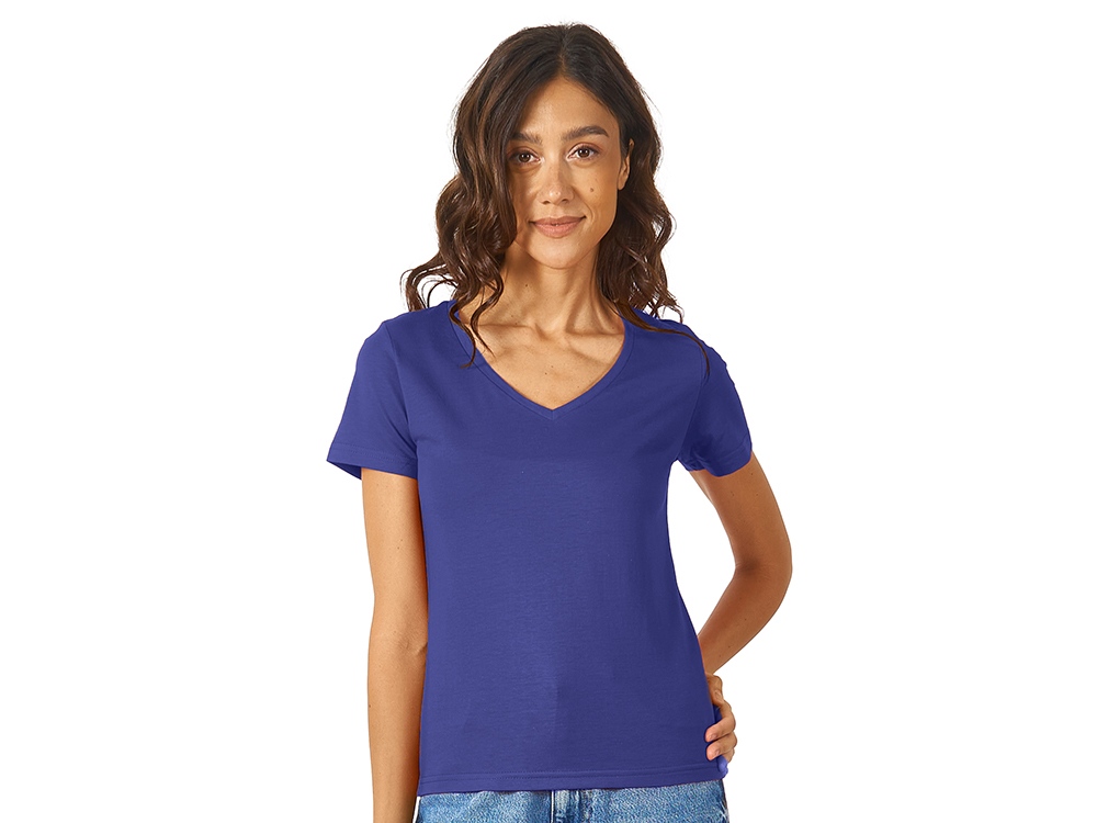 Футболка Heavy Super Club женская с V-образным вырезом, кл.синий-0