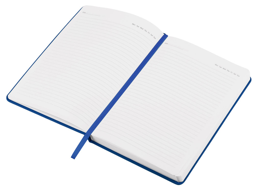 Бизнес-блокнот C2 софт-тач, твердая обложка, 128 листов, синий-3