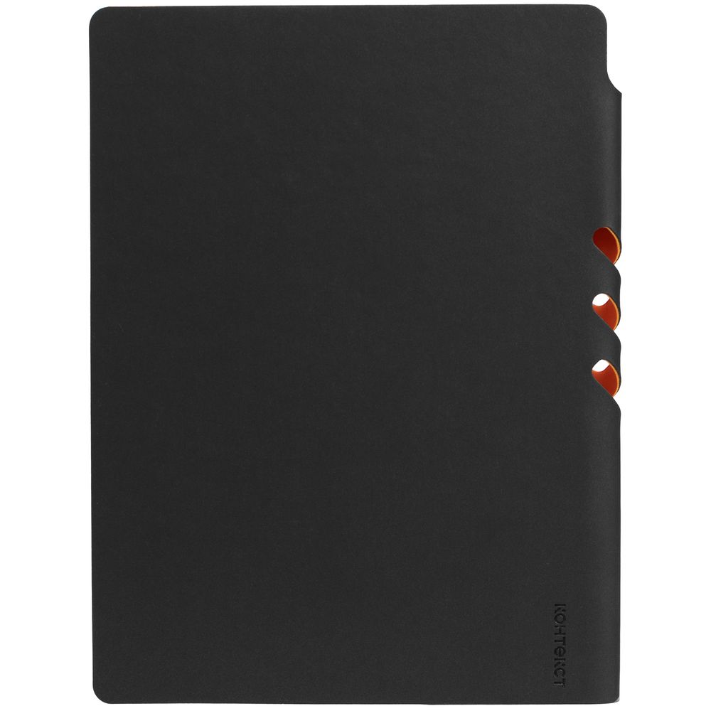 Ежедневник Flexpen Black, недатированный, черный со светло-оранжевым-2
