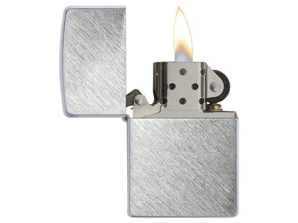 Зажигалка ZIPPO с покрытием Herringbone Sweep, латунь/сталь, серебристая, матовая, 38x13x57 мм-2