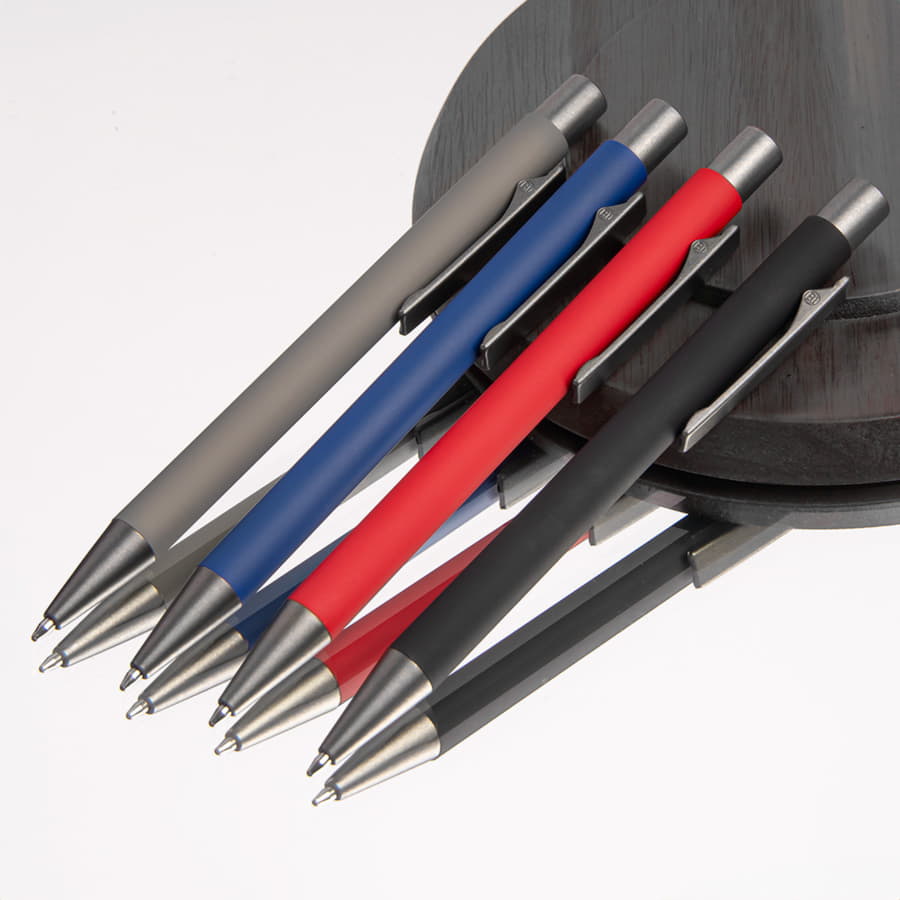 Ручка шариковая FACTOR, серый, темно-серый-5