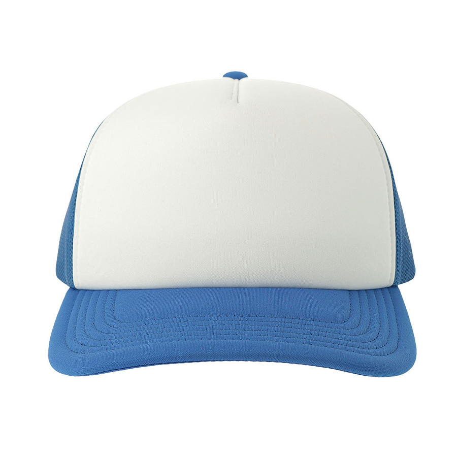 Бейсболка RAPPER-S, 5 клиньев, пластиковая застёжка, белый, ярко-синий-8