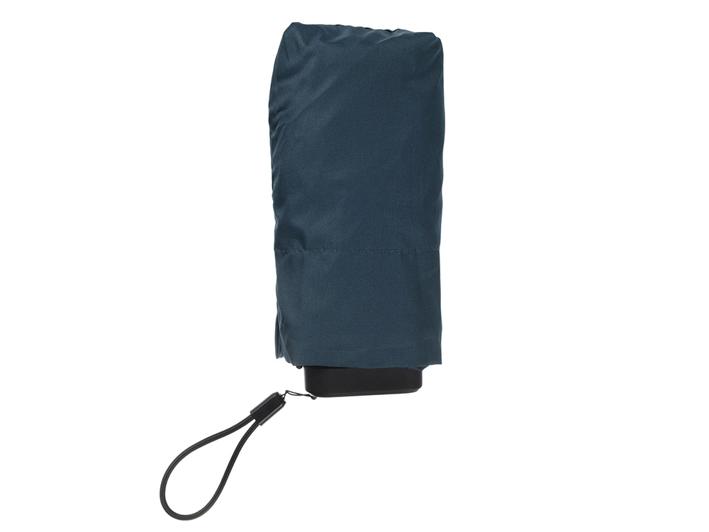 Зонт складной женский TORBER, механика, 5 сложений, синий, каркас алюминий, эпонж, пластиковая ручка, диаметр 91 см-7