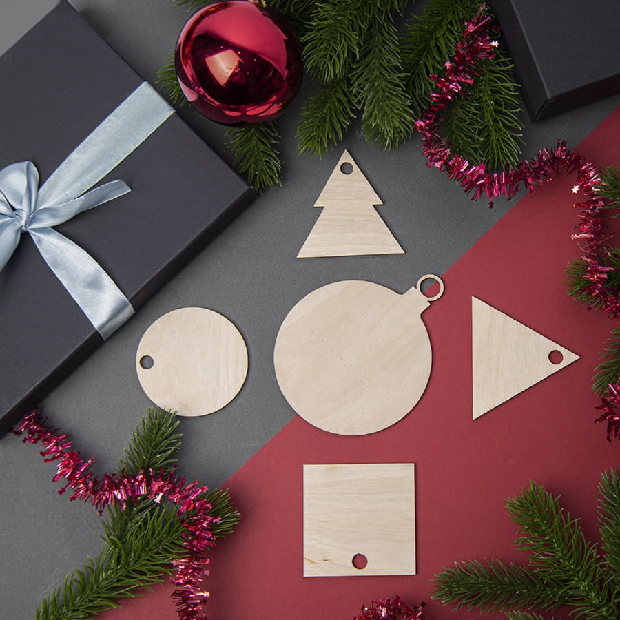 Ёлочное украшение TRIANGLE, бежевый-3