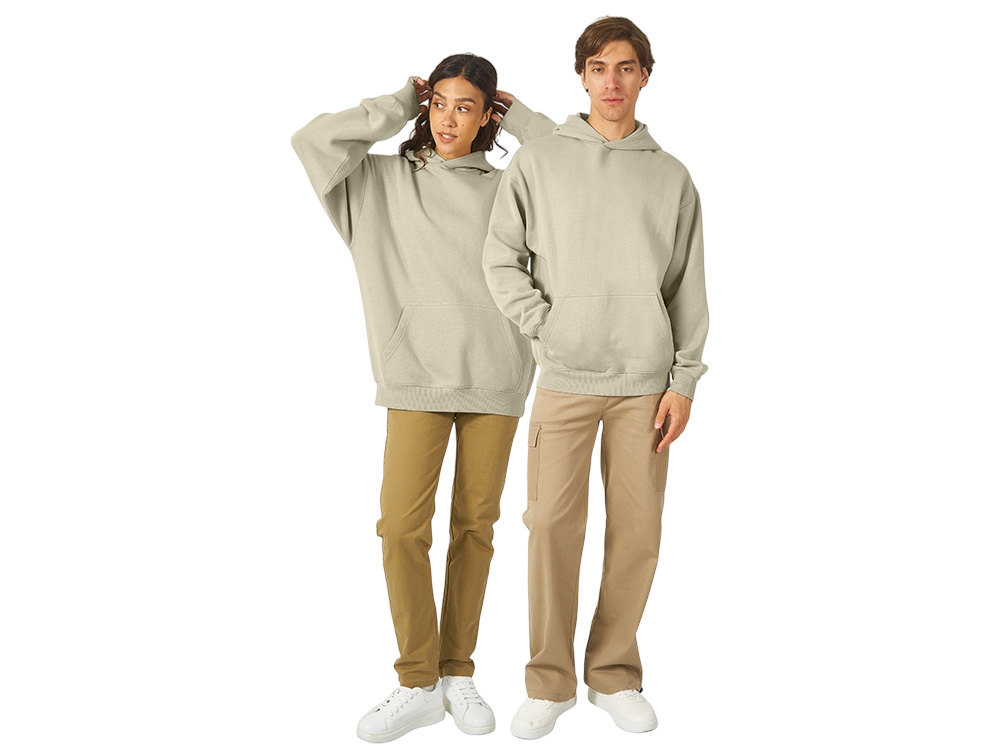 Толстовка с капюшоном оверсайз Berlin унисекс, оливковый-5