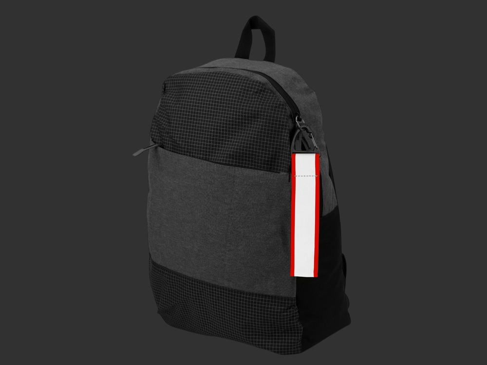 Светоотражающий брелок Reflector, серебристый/красный-3