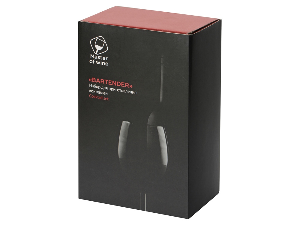 Набор Bartender для приготовления коктейлей на бамбуковой подставке-11