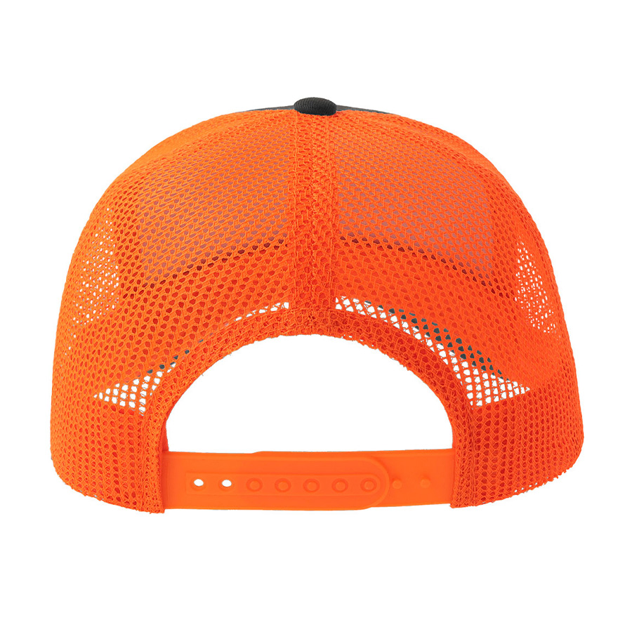 Бейсболка RAPPER COTTON-S, 5 клиньев, пластиковая застёжка, черный, оранжевый-3