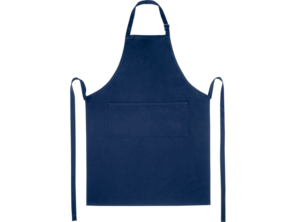 Фартук Andrea плотностью 240 г/м² с регулируемой завязкой на шее - Темно - синий-1