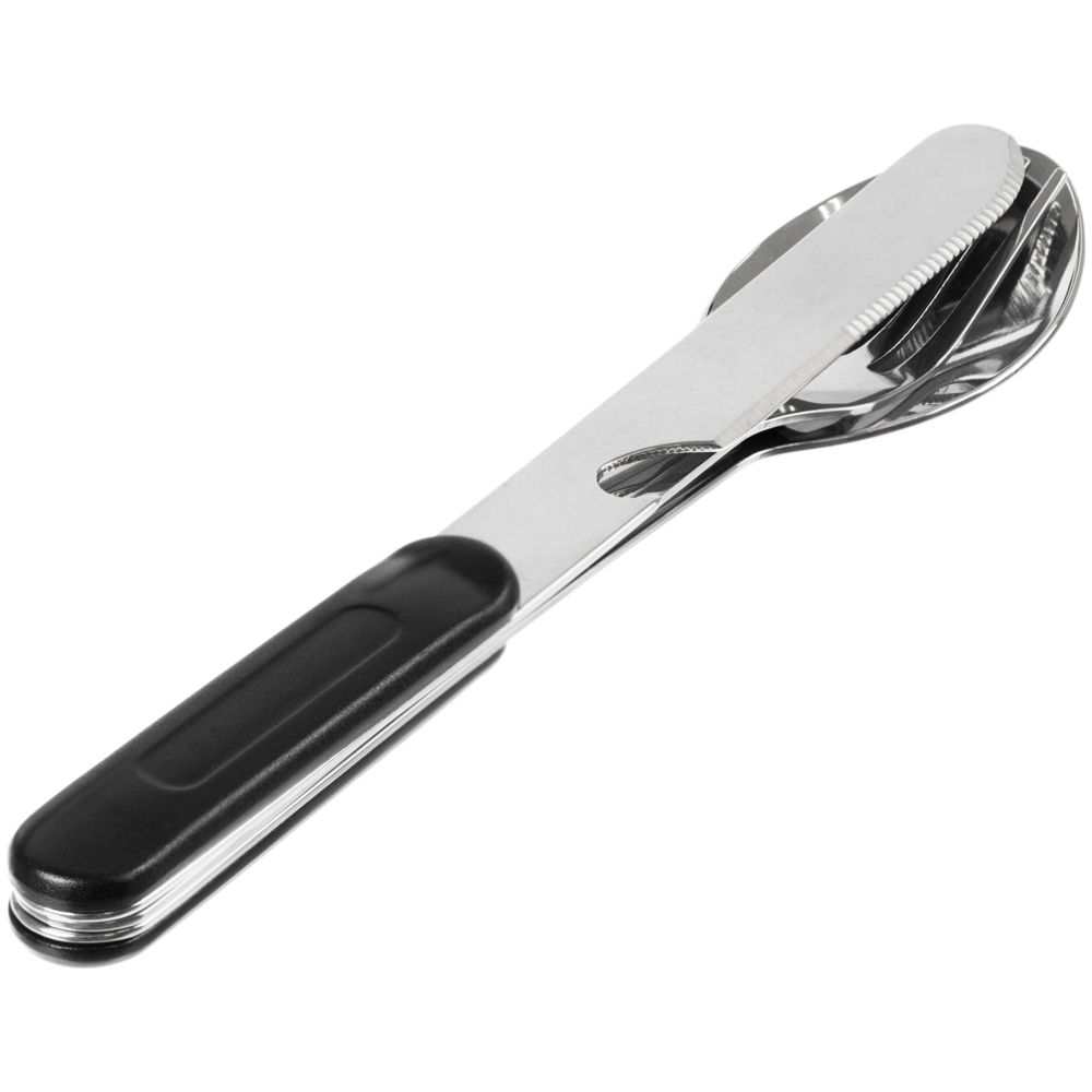 Набор походных столовых приборов Campsite, черный-1