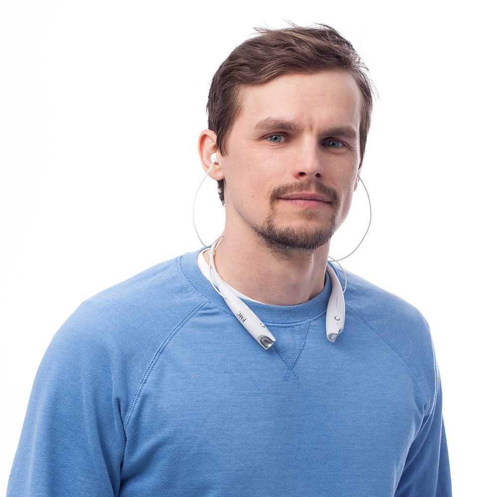 Bluetooth наушники stereoBand, ver.2, белые-3