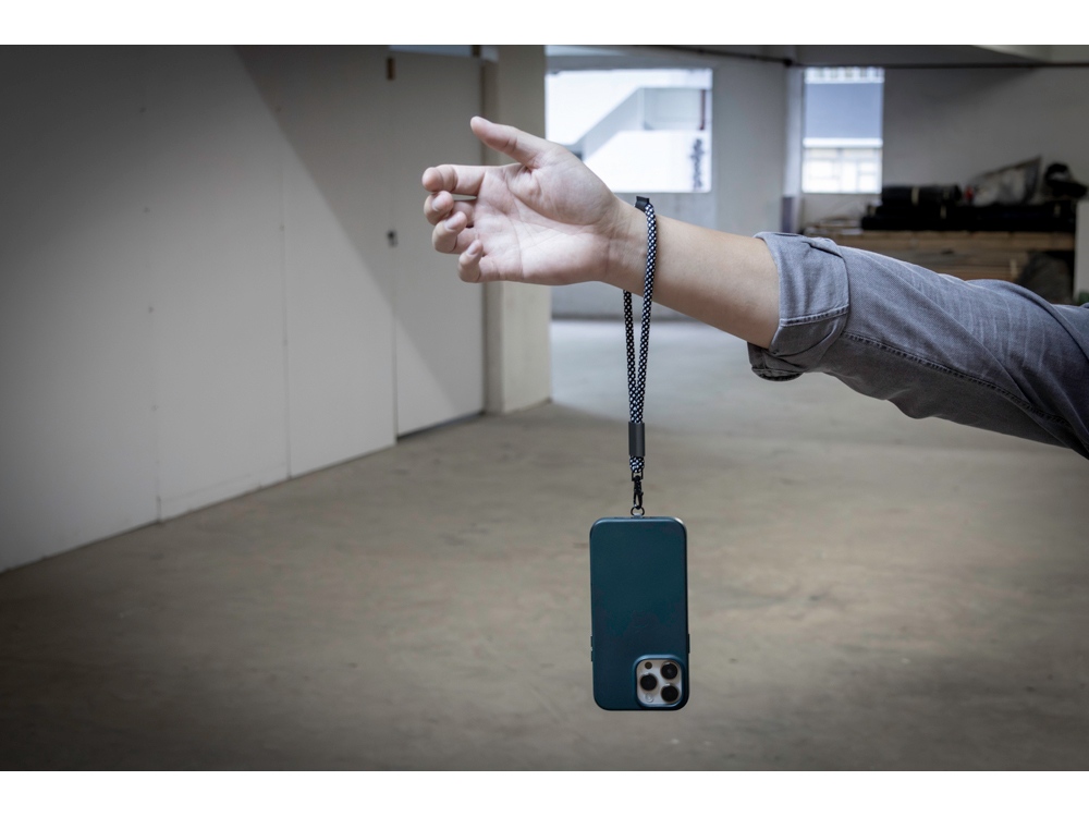 Ремешок-держатель для телефона на запястье Lany Wristband Eco, серый-12