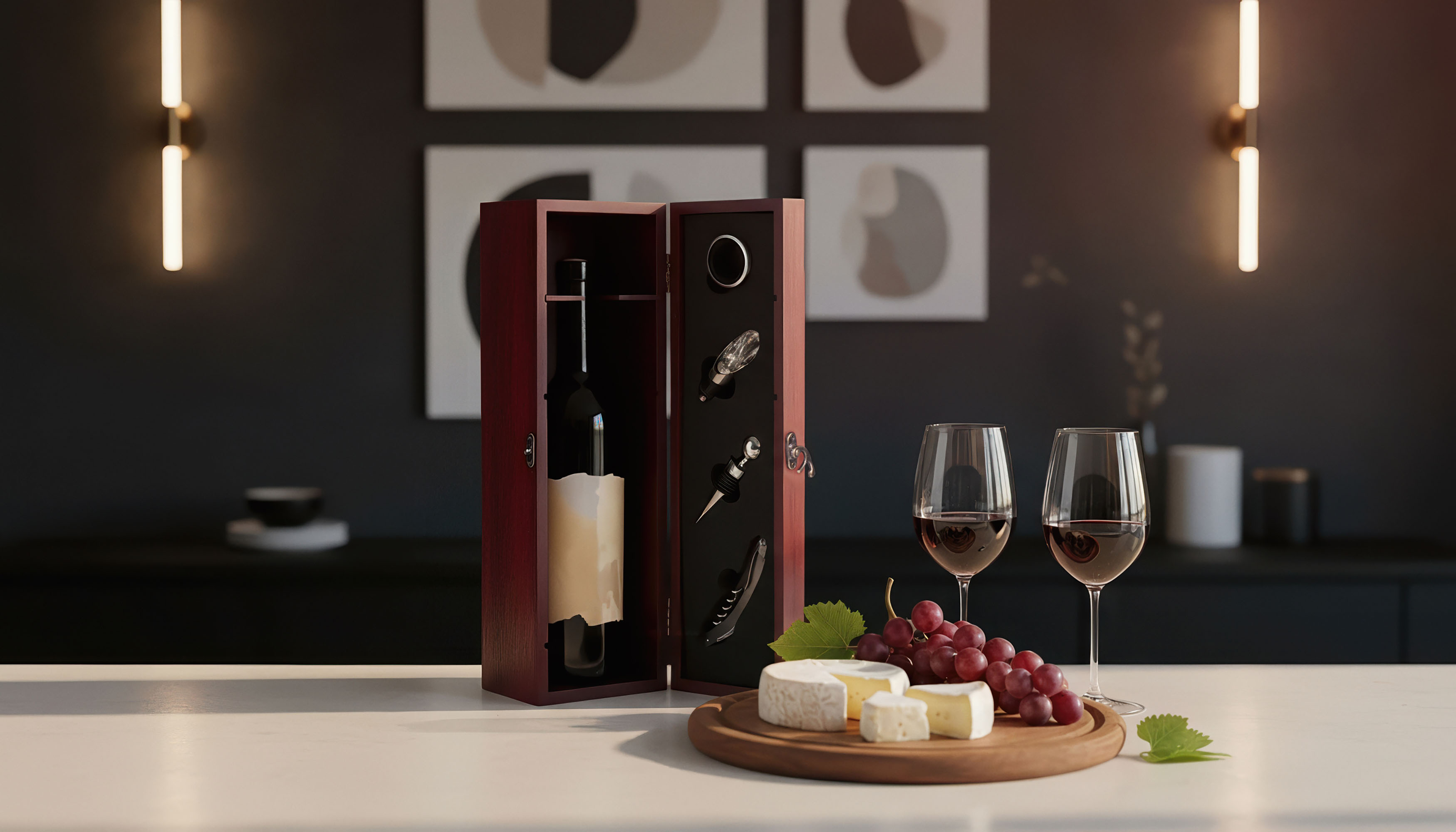 Набор винный "Салют" в подарочной коробке-5