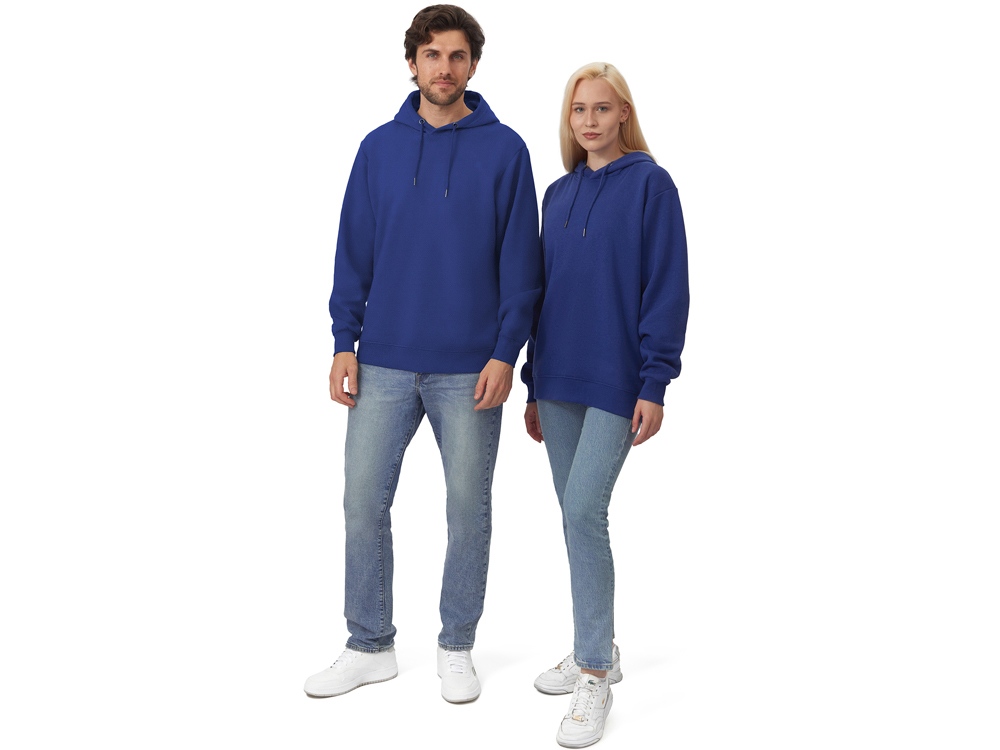 Толстовка с капюшоном оверсайз Lisbon унисекс, классический синий-7
