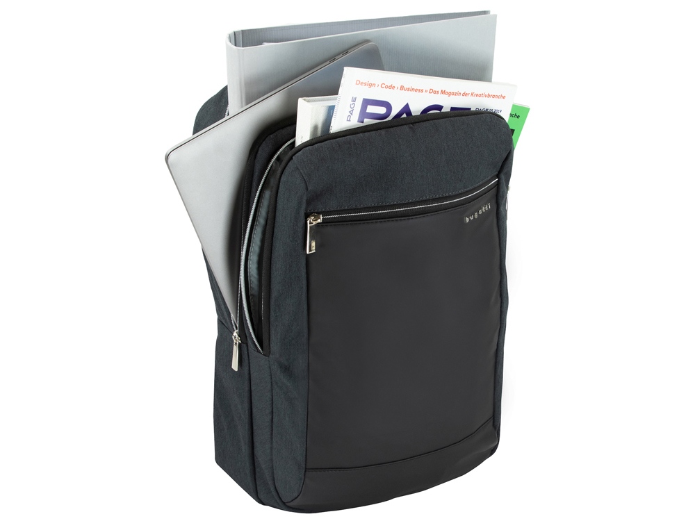 Рюкзак мужской BUGATTI Sera 15'', антрацитовый, полиэстер, 32х12х46 см, 16 л-3