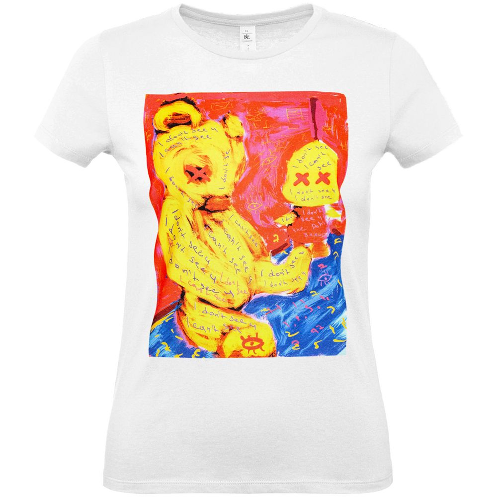 Футболка женская I Don't See You, белая-1