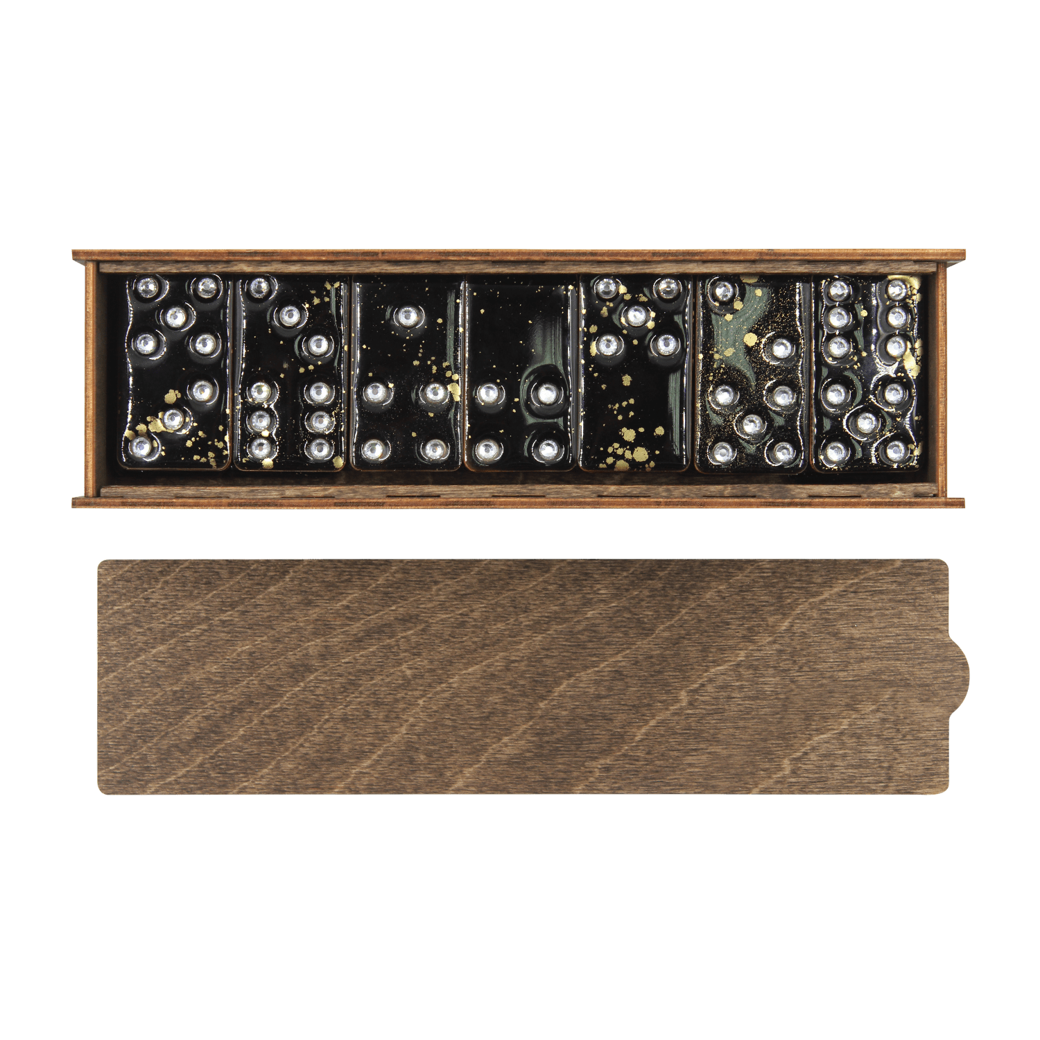 Домино WIN-WIN (черный с золотом)-3