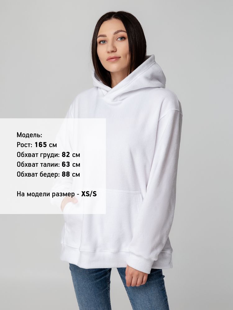 Худи флисовое унисекс Manakin, белое-4
