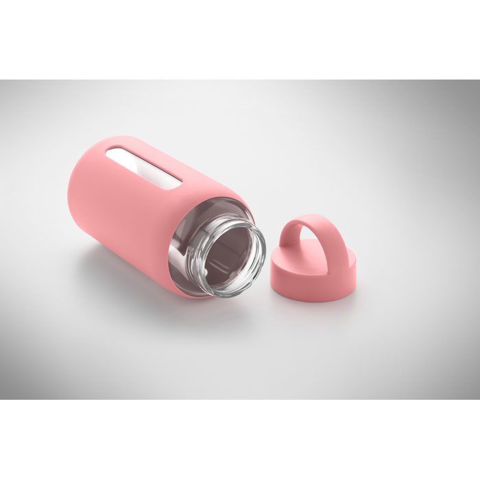 Бутылка стеклянная, детский розовый-3