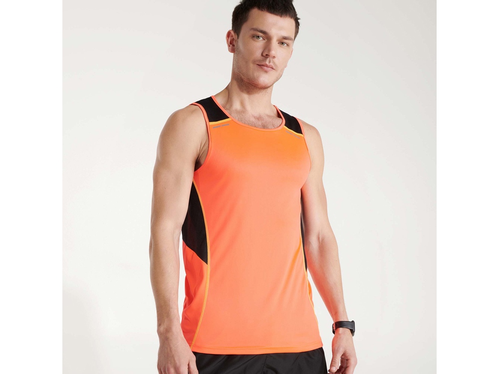 Майка Misano мужская, неоновый коралловый/черный-4