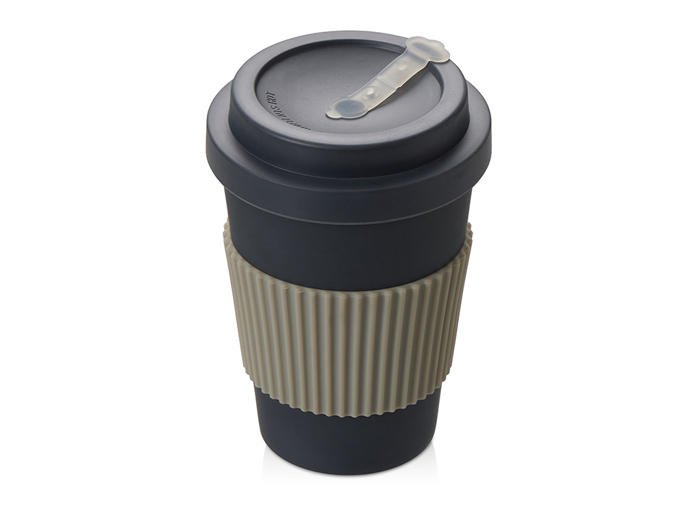 Термокружка Muffin из натуральных волокон, темно-серый-0