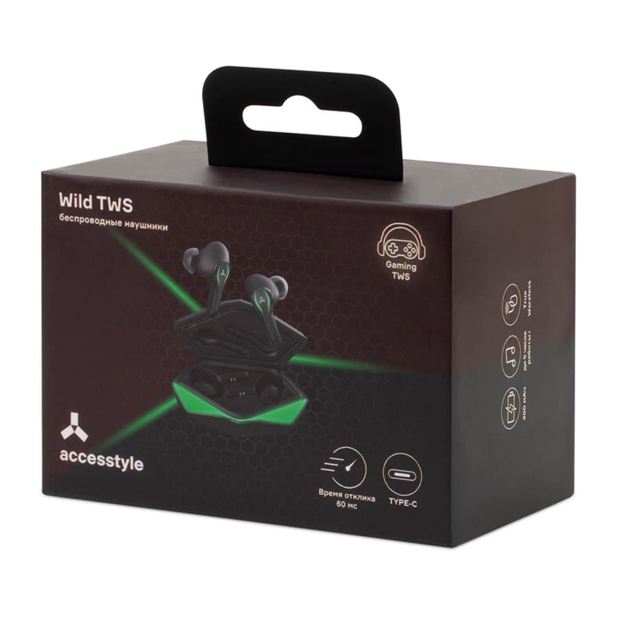 Беспроводные наушники Accesstyle Wild TWS, зеленый, зеленый-6