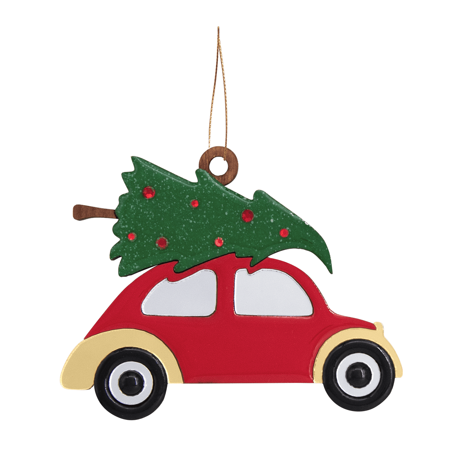 Ёлочная игрушка Машинка (красный)-0