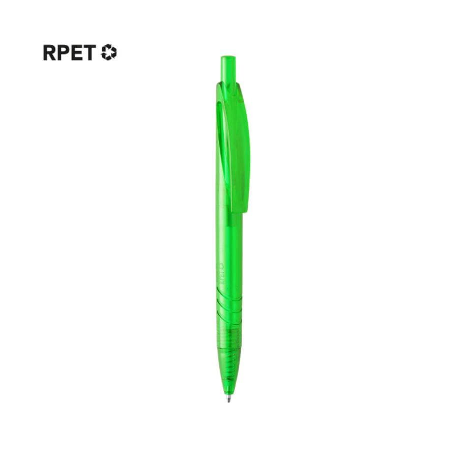 Ручка шариковая ANDRIO, RPET пластик, зеленый, зеленый-1