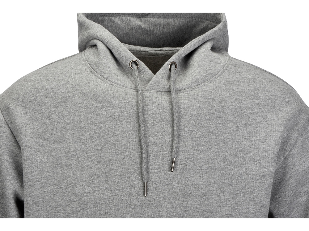 Толстовка с капюшоном оверсайз Lisbon унисекс, серый меланж-13