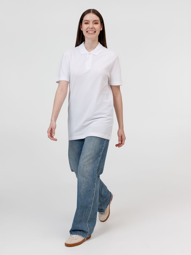 Рубашка поло унисекс Pulse, белая-7