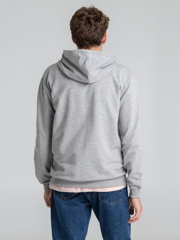 Толстовка на молнии с капюшоном Unit Siverga, серый меланж-3