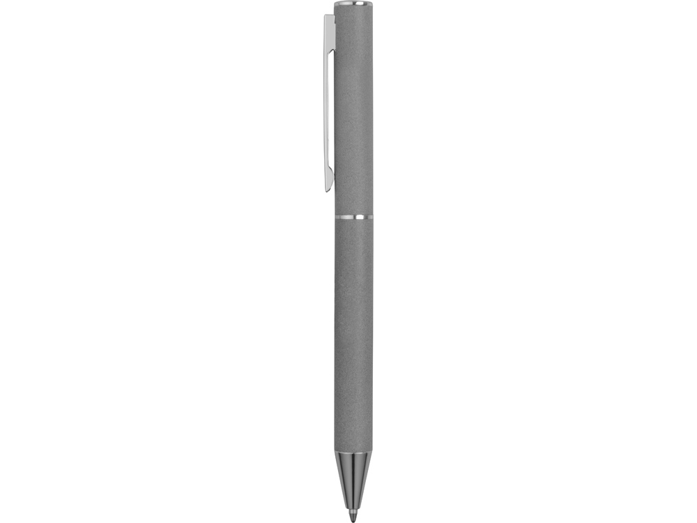Ручка металлическая soft-touch шариковая Stone, серый/серебристый-2