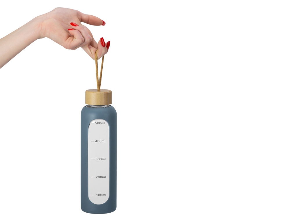 Бутылка из боросиликатного стекла Hangy, 550 мл, антрацит-6