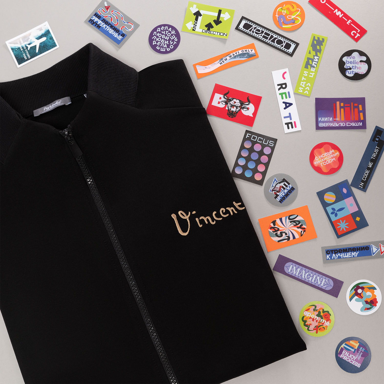 Толстовка на молнии, унисекс TORRES черная-14