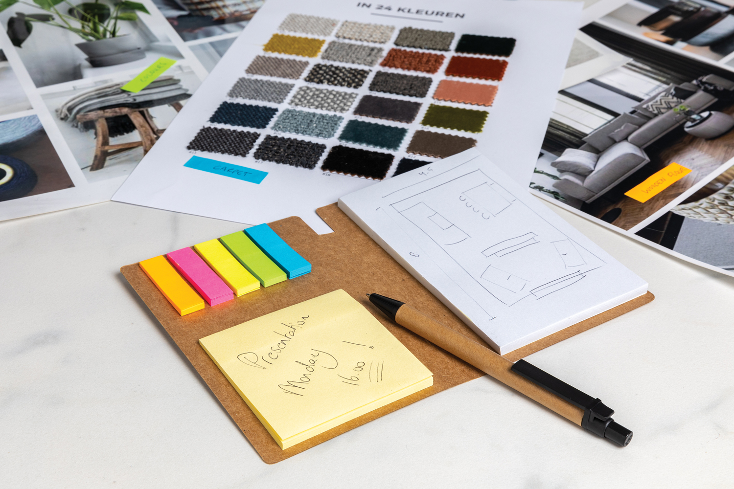 Набор для заметок Kraft с ручкой, А6-3