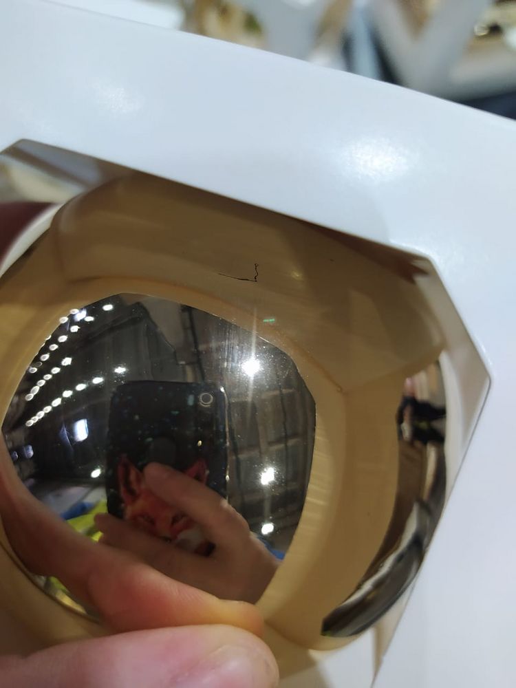 Оформительский шар Finery, 8 см, глянцевый золотистый-2