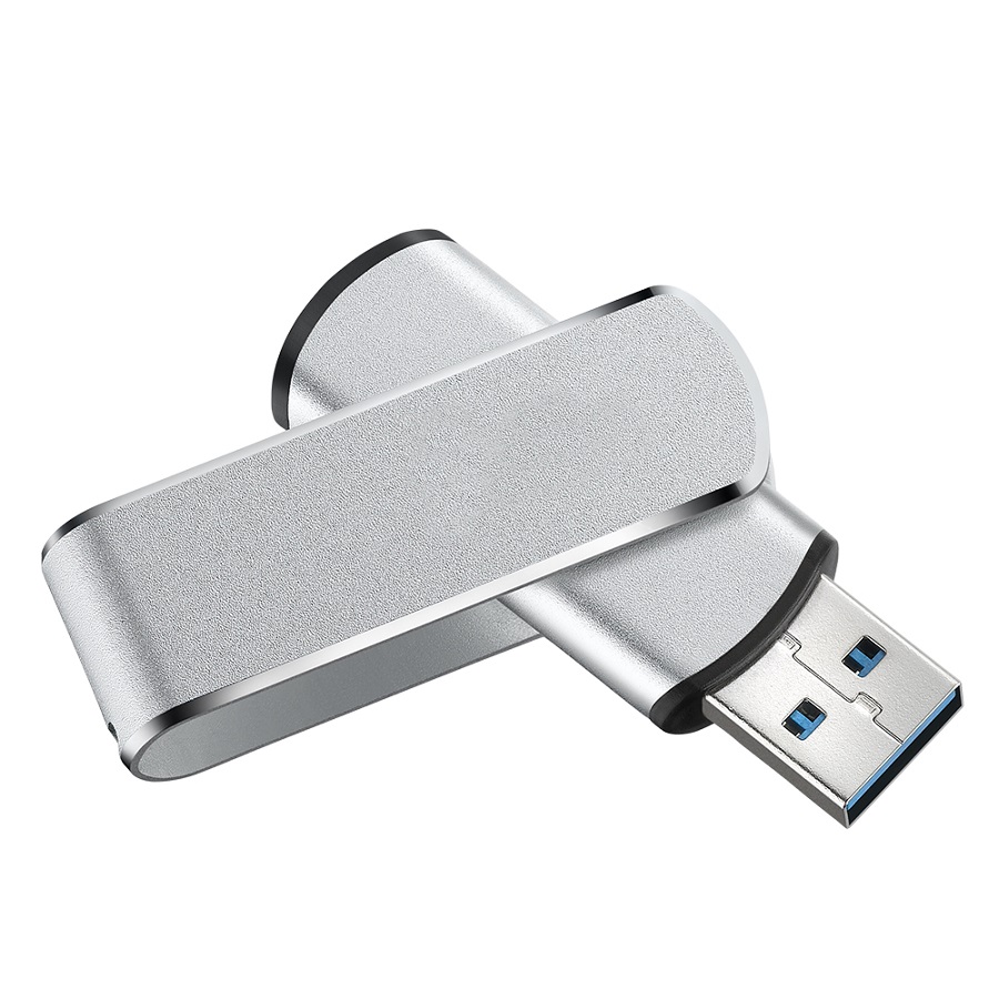 USB flash-карта SWING METAL, 64Гб, алюминий, USB 3.0, серебристый-0