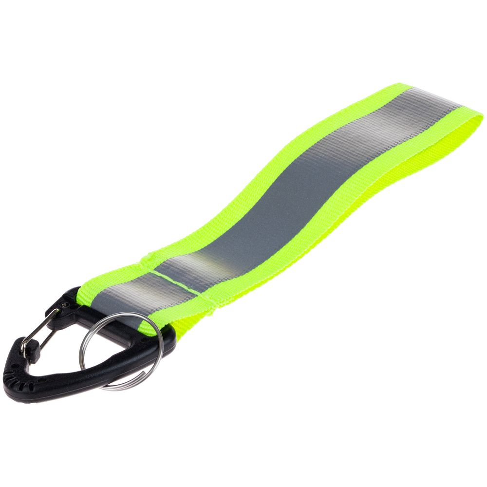 Светоотражающий брелок Flashline, серый с зеленым-2