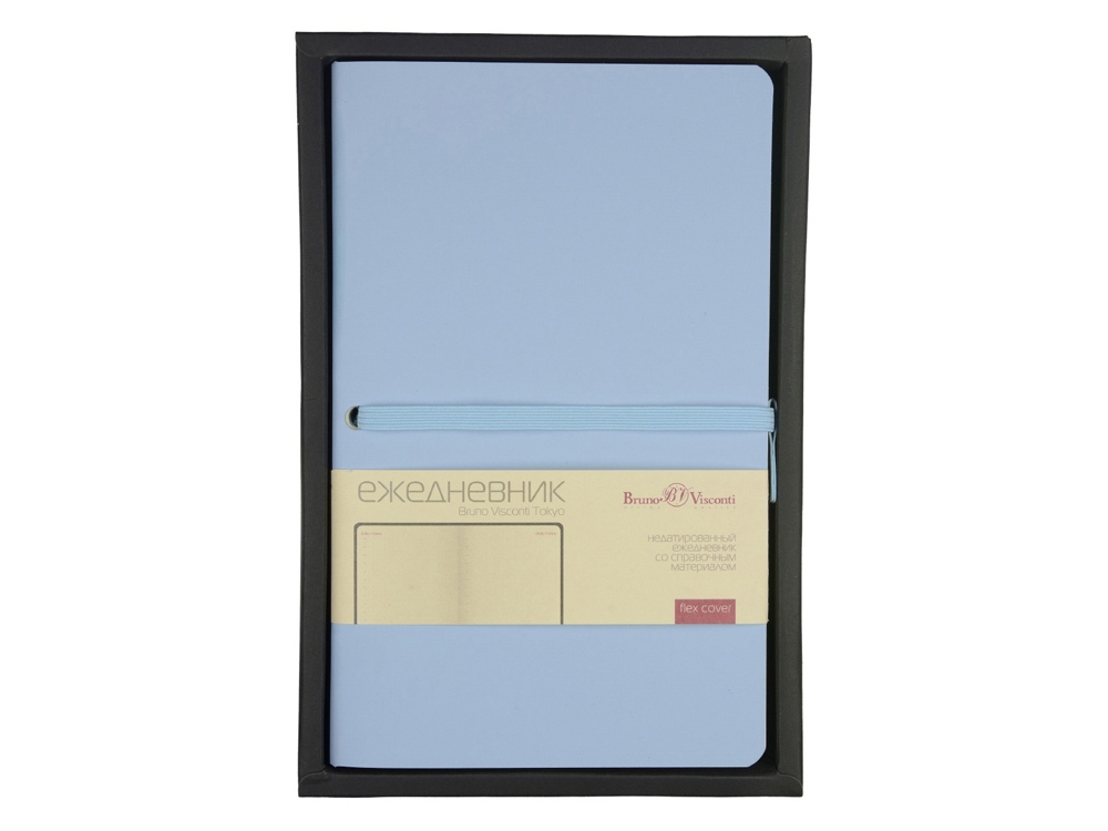 Ежедневник недатированный А5 Tokyo, голубой-3