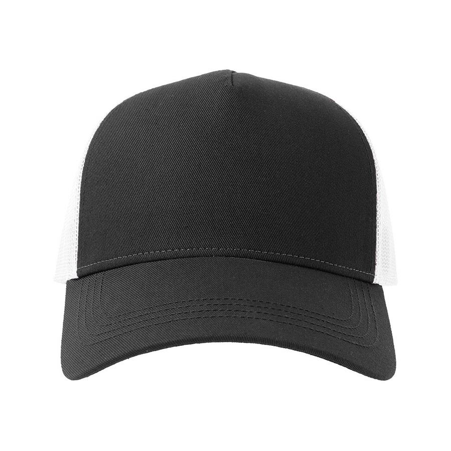 Бейсболка RAPPER COTTON-S, 5 клиньев, пластиковая застёжка, черный, белый-2