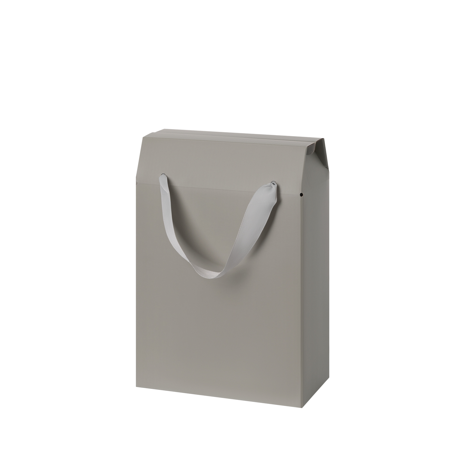 Подарочная коробка-пакет универсальная малая, серая-0