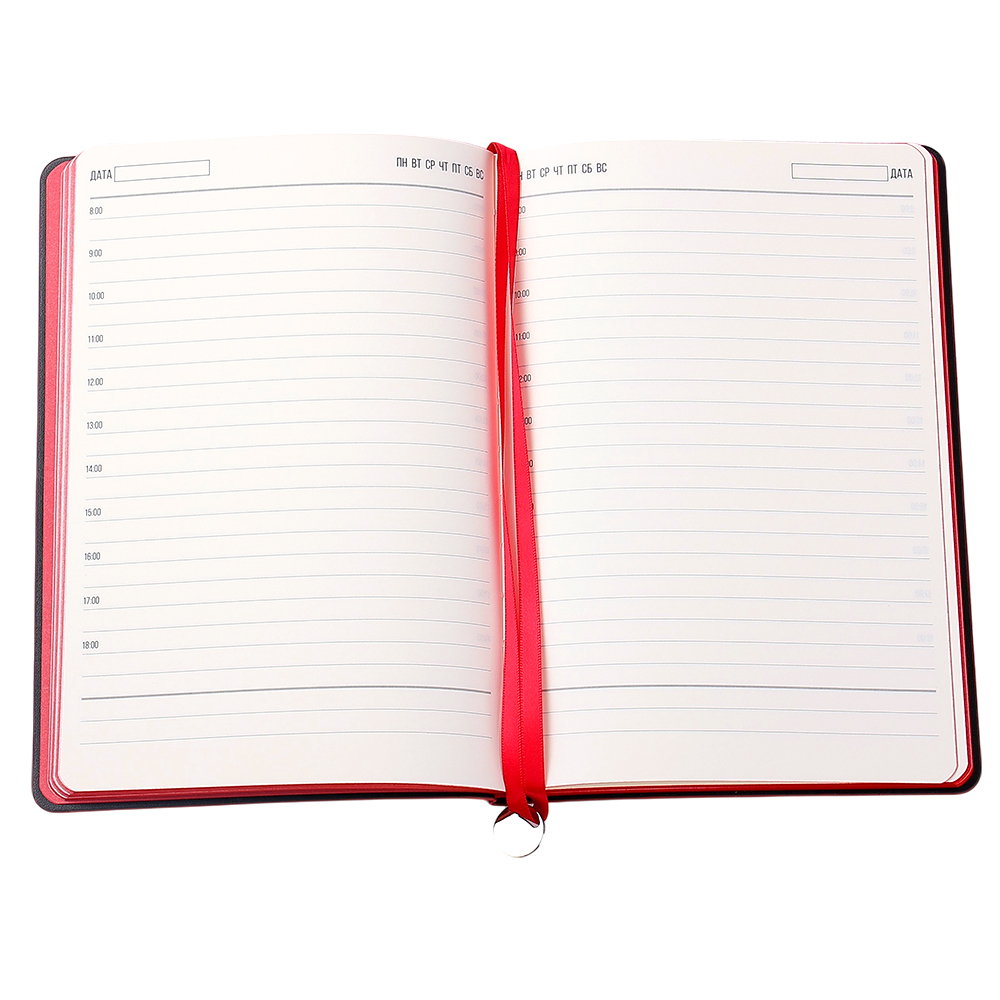 Ежедневник A5 недатированный Impero в мягком переплёте, Красный-3