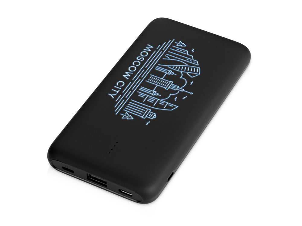 Внешний беспроводной аккумулятор с подсветкой лого Reserve X. 8000 mAh, черный-0