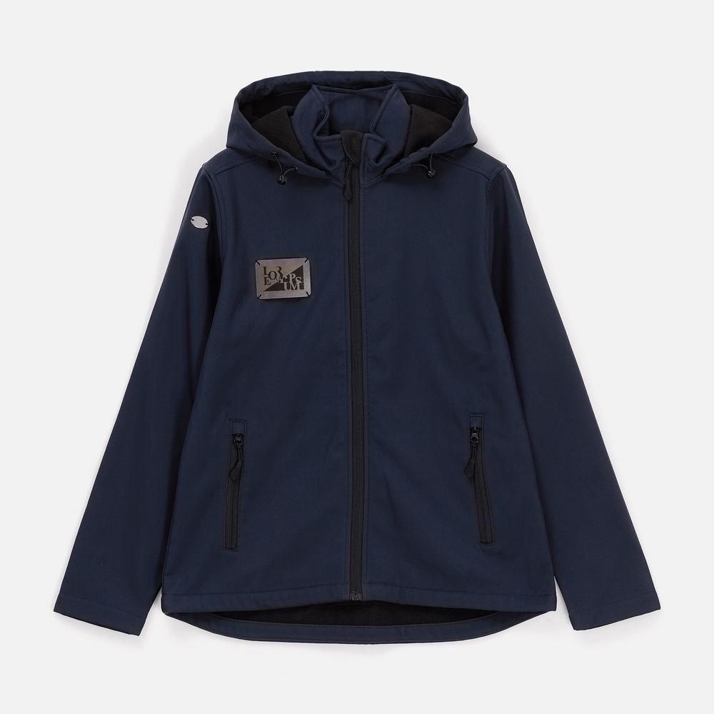 Куртка софтшелл с капюшоном мужская Race Men, темно-синяя-6